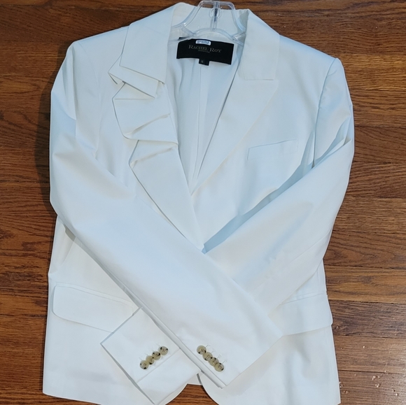 Rachel Roy Signature white blazer jacket sz 14 - Picture 7 of 10